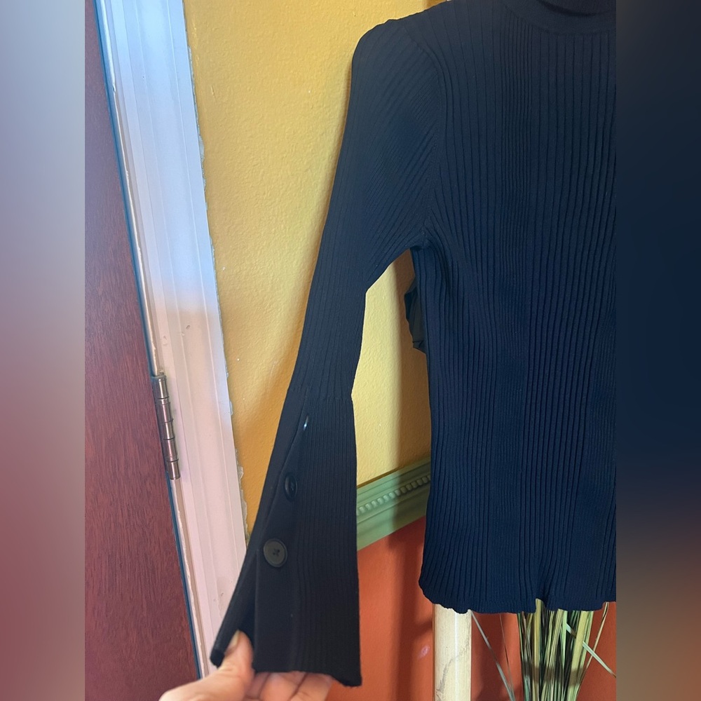 Anthropologie Black turtleneck - Picture 2 of 3